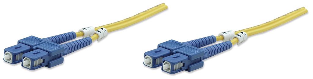 1m SC-SC Fiber Cable, Duplex, OS2, Single-Mode, Yellow