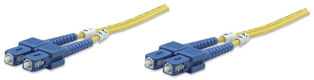 10m SC-SC Fiber Cable, Duplex, OS2, Single-Mode, Yellow