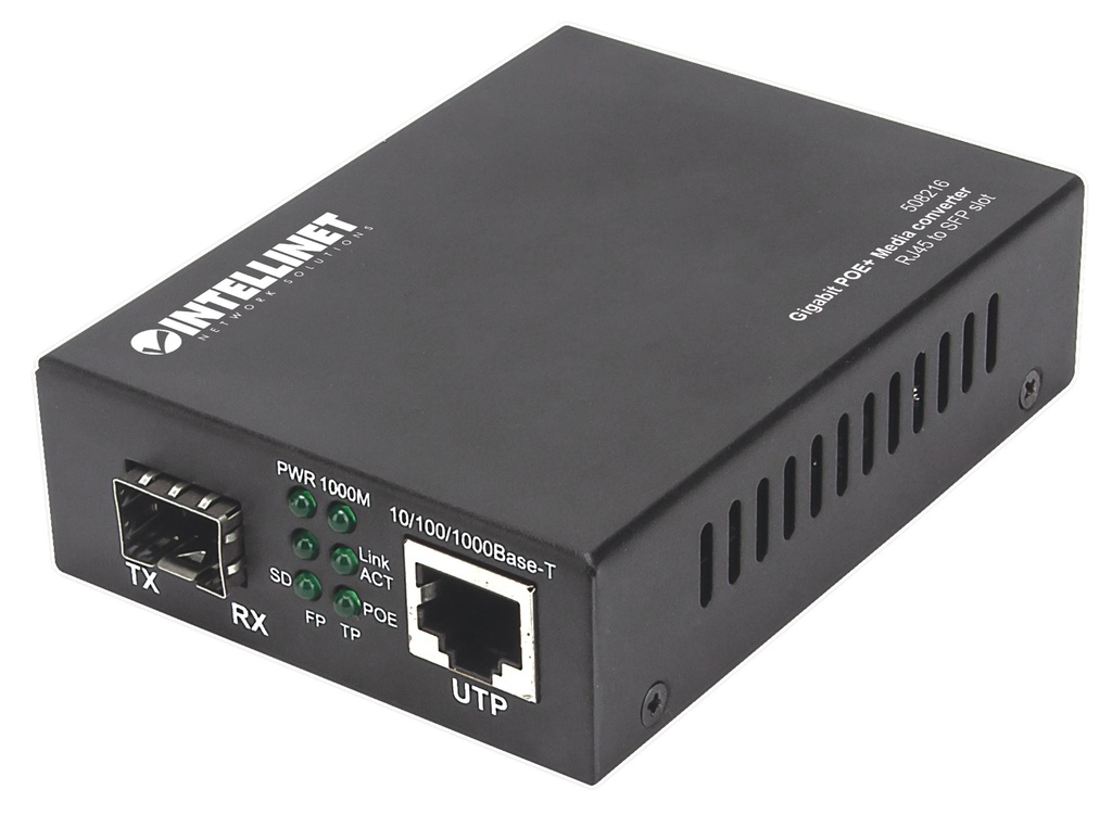 Gigabit PoE+ Media Converter