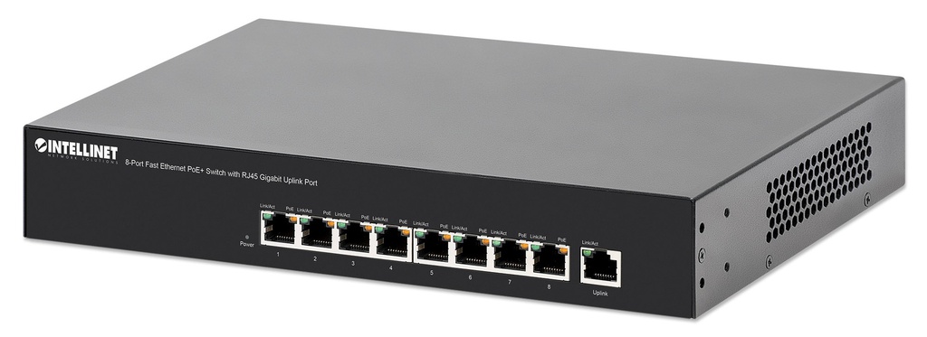 8-Port Fast Ethernet PoE+ Switch