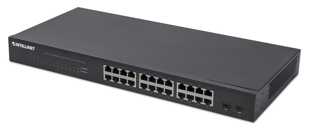 24-Port Gigabit Ethernet Switch with 2 SFP Ports