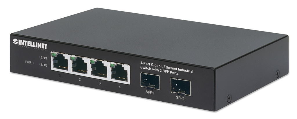 Industrial 4-Port Gigabit Ethernet Switch with 2 SFP Ports