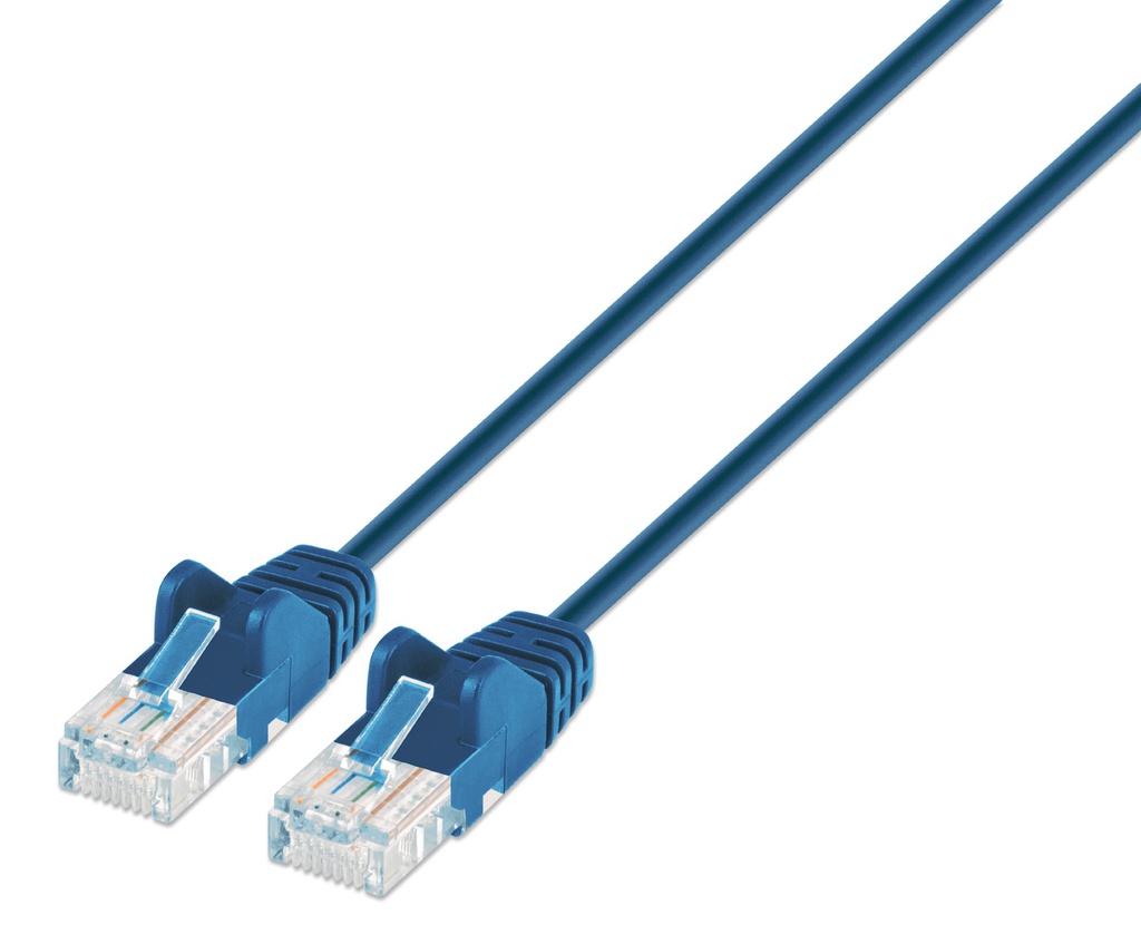 1.5ft Blue Cat6 Slim Patch Cable