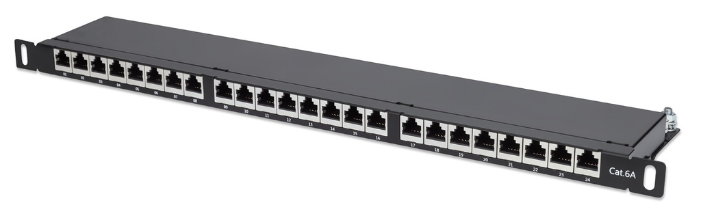 Cat6A 0.5U Shielded Patch Panel