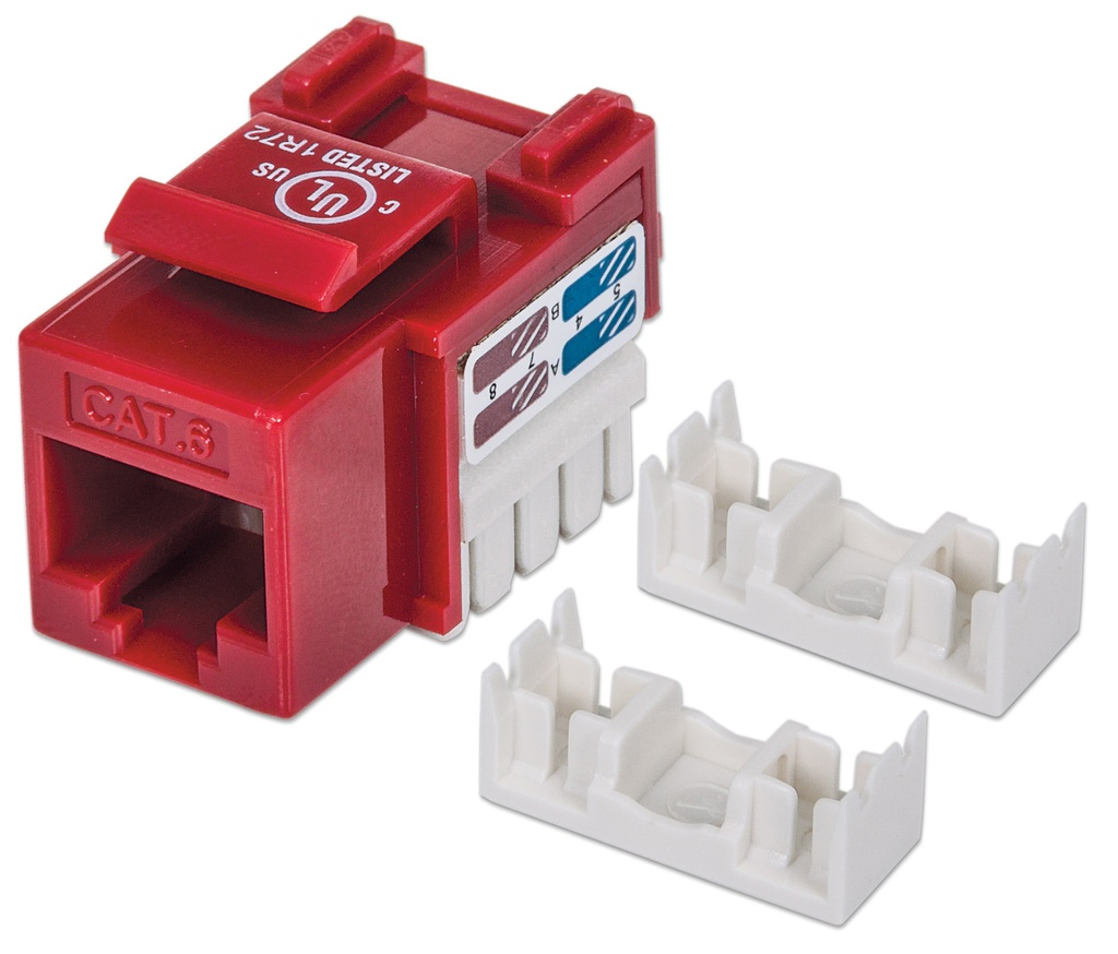 Cat6 Keystone Jack Red