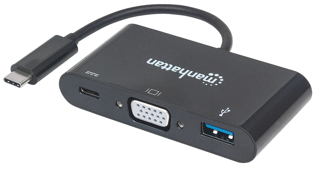 USB-C to VGA 3-in-1 Docking Converter with Power Delivery