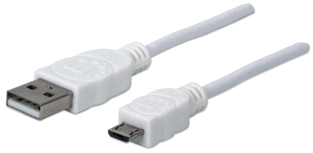 3ft White A Male - Micro B Male Cable