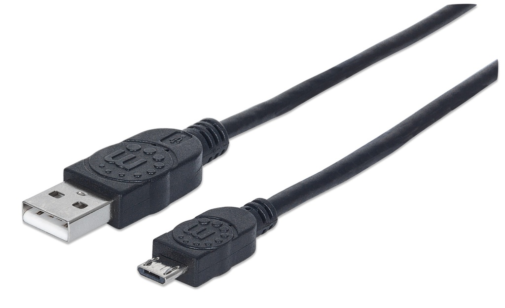 1.5ft Black A Male - Micro B Male Cable
