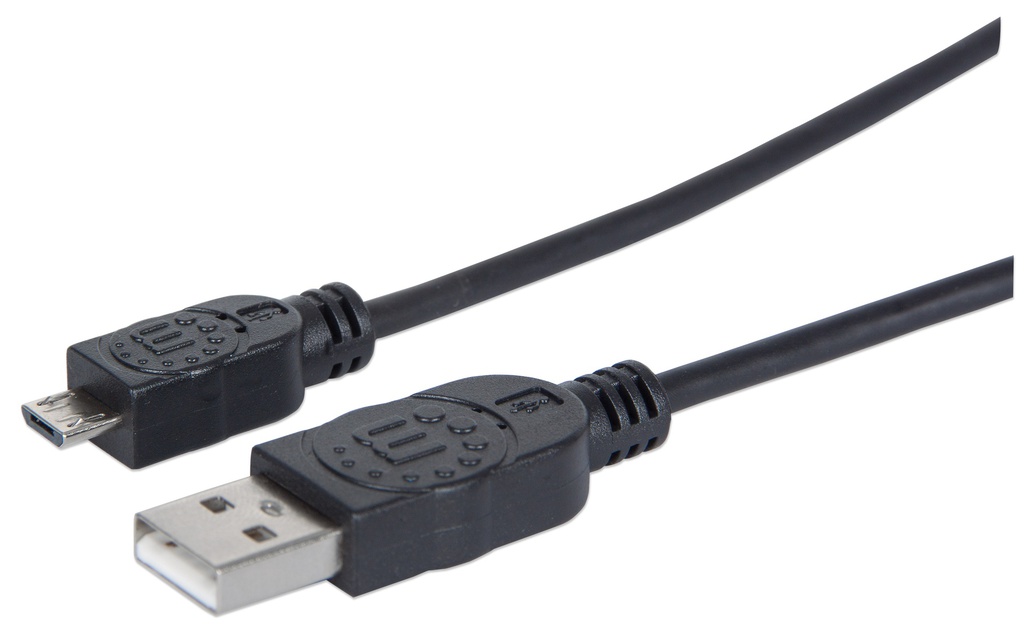 1.5ft Black A Male - Micro B Male Cable