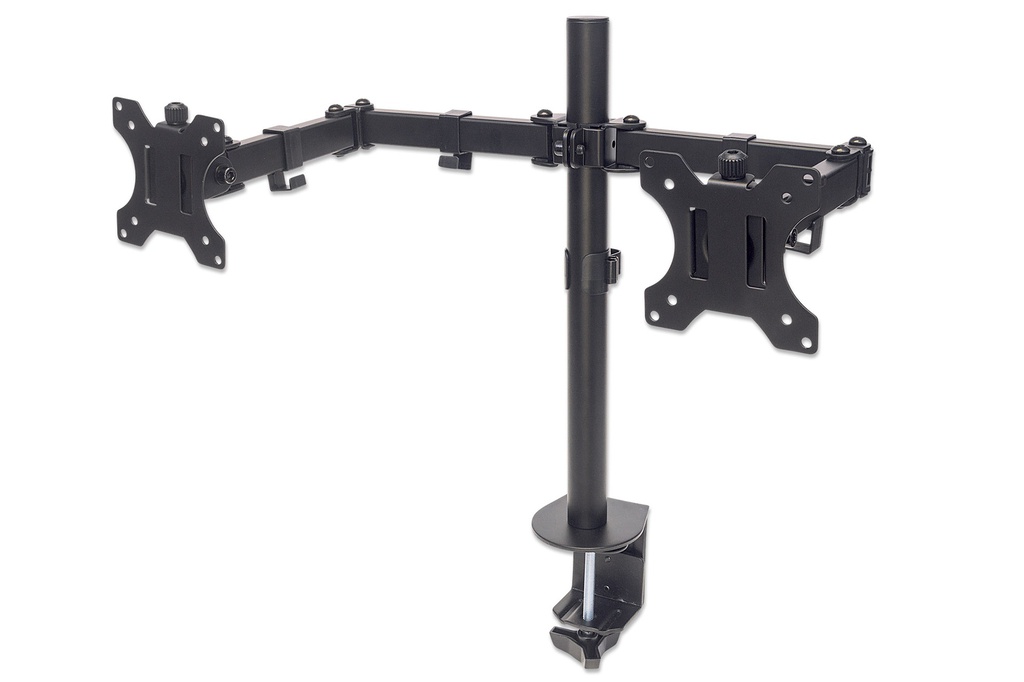 Universal Dual Monitor Mount with Double-Link Swing Arms