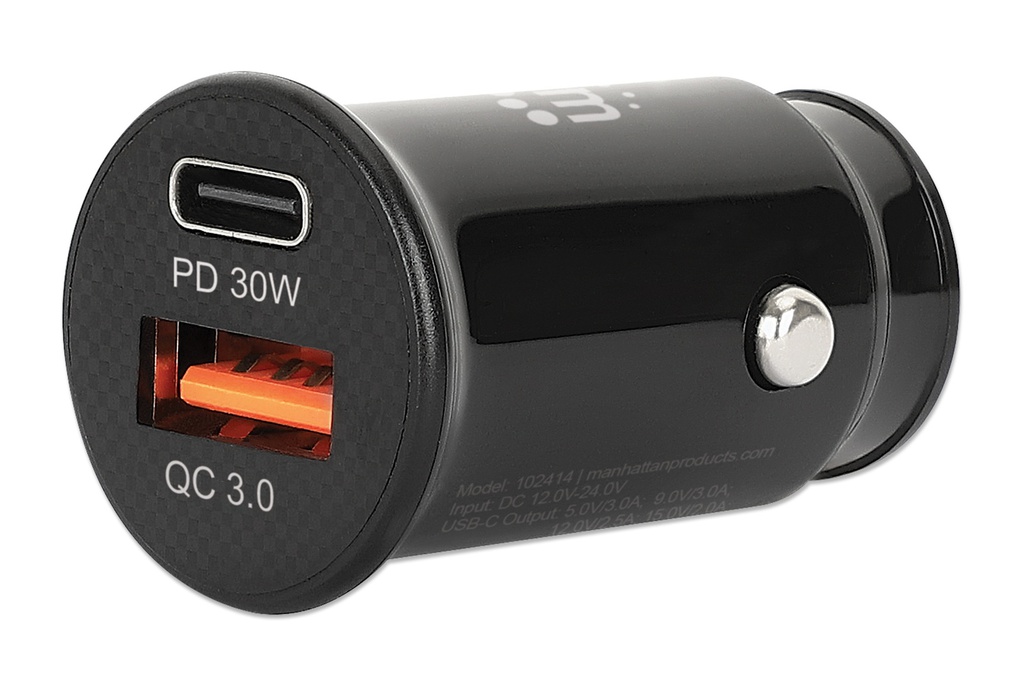2-Port Power Delivery Mini Car Charger - 25 W