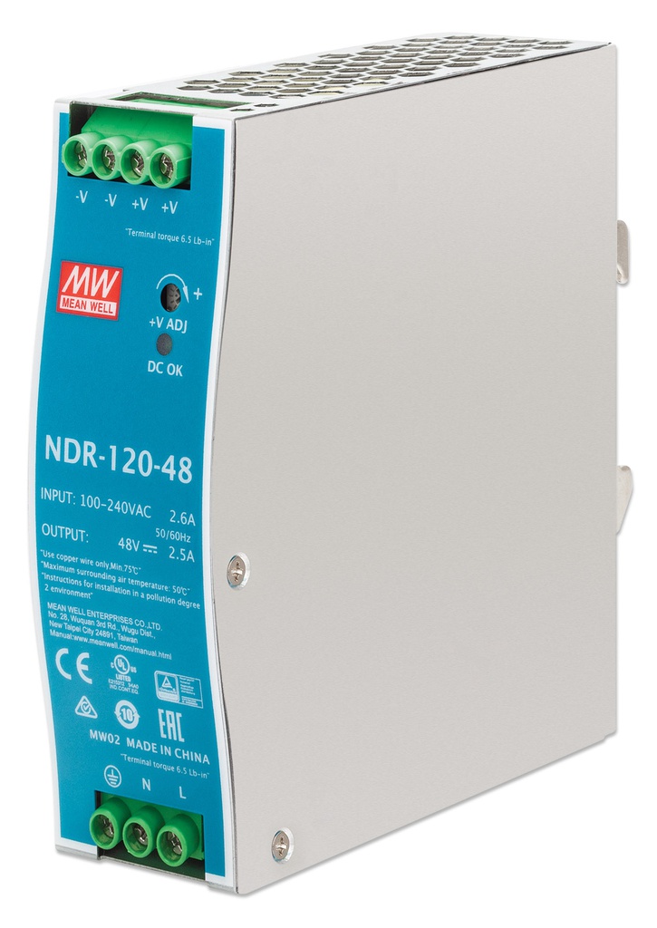 Industrial DIN-Rail Mount Power Supply Unit - 120 W