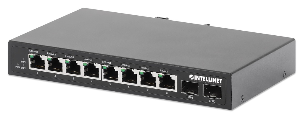 Industrial 8-Port Gigabit Ethernet Switch with 2 SFP Ports