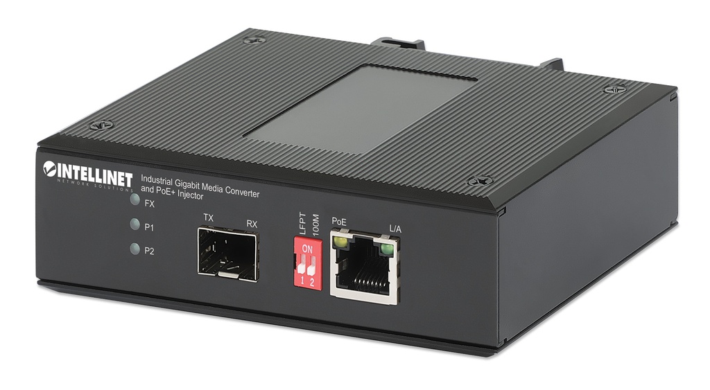 Industrial Gigabit Media Converter and PoE+ Injector