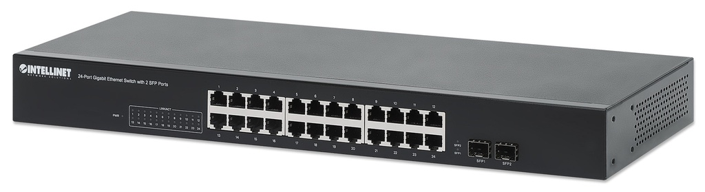 24-Port Gigabit Ethernet Switch with 2 SFP Ports