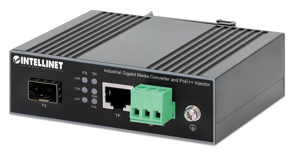 Industrial Gigabit Media Converter and PoE++ Injector