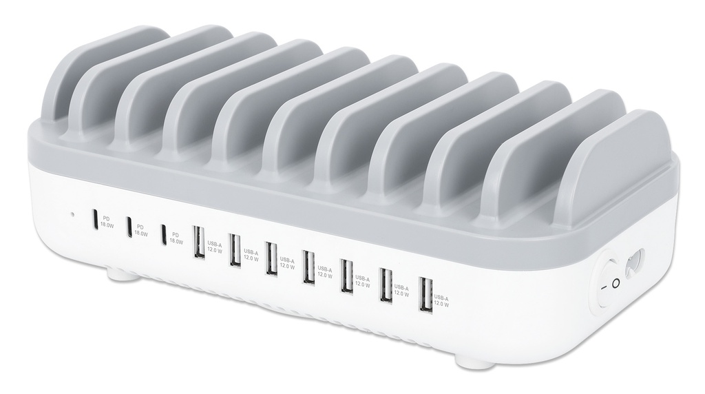 10-Port USB Power Delivery Charging Station - 120 W