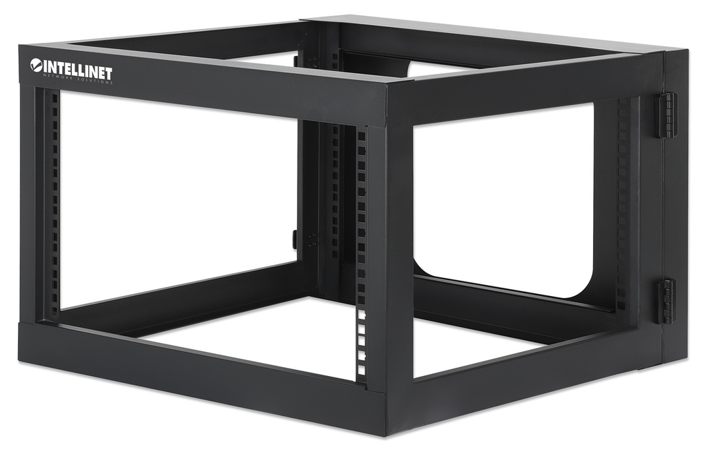 19" Open Frame Rack, 6U, 23.8 in. (600mm)Depth, Assembled, Black 