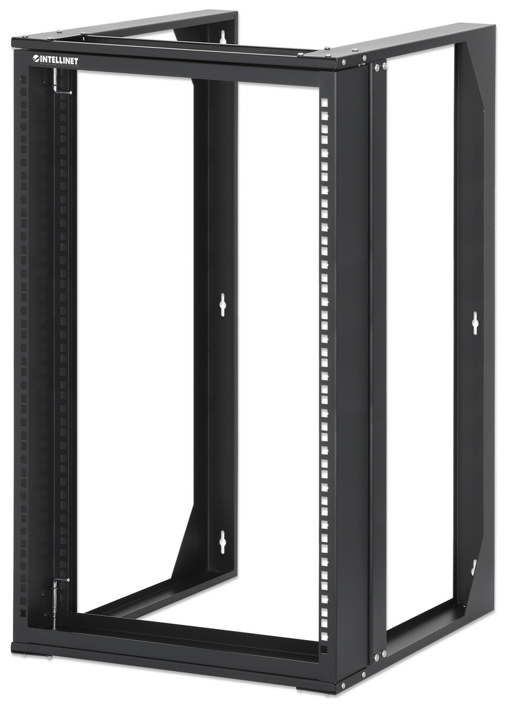 19" Open Frame Rack, 15U, 17.7 in. (450mm)Depth, Flat Pack, Black