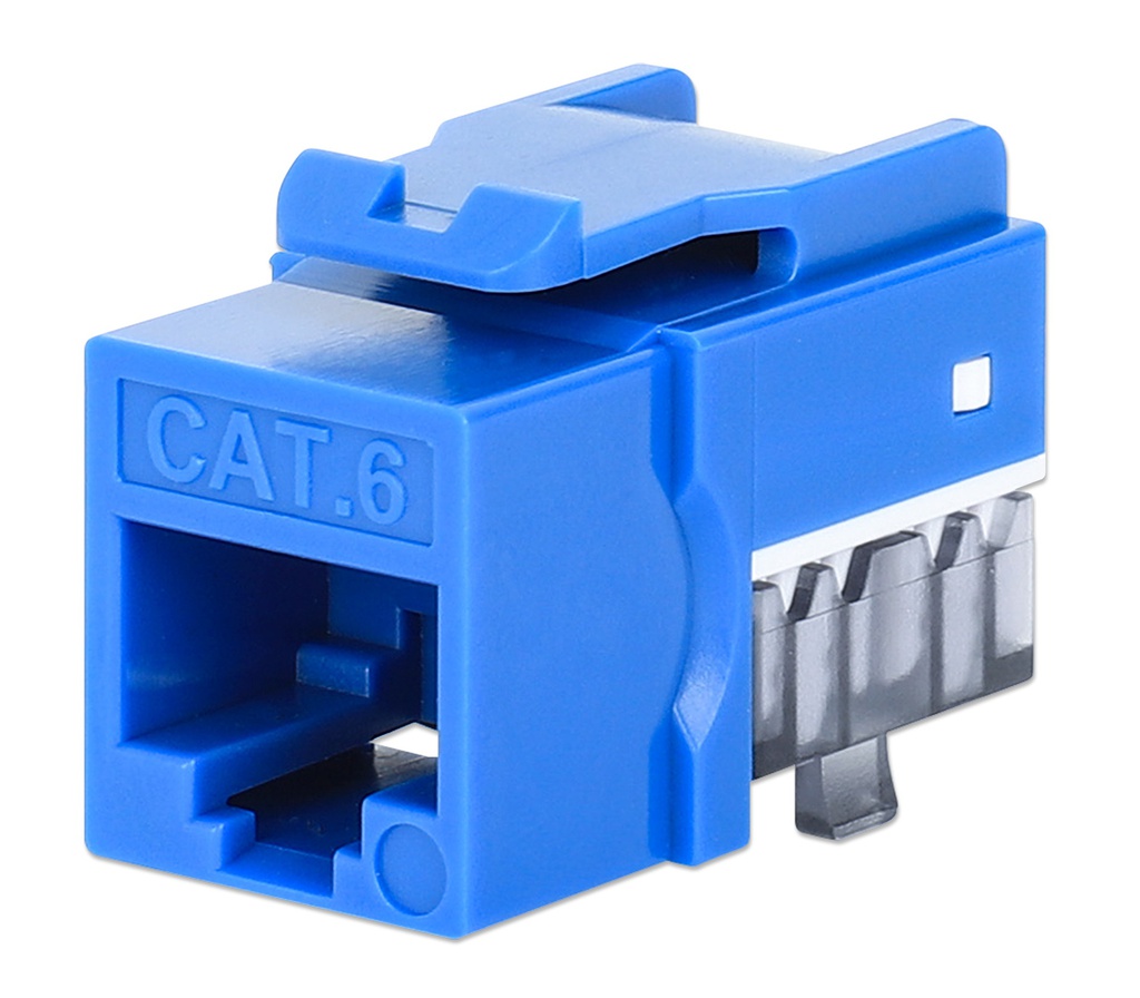 Cat6 Slim Keystone Jack Punch-Down Blue 25-Pack