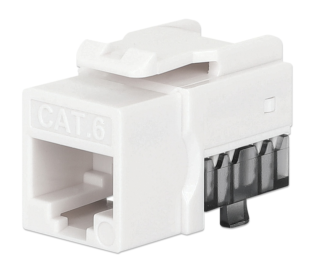 Cat6 Slim Keystone Jack Punch-Down White 25-Pack