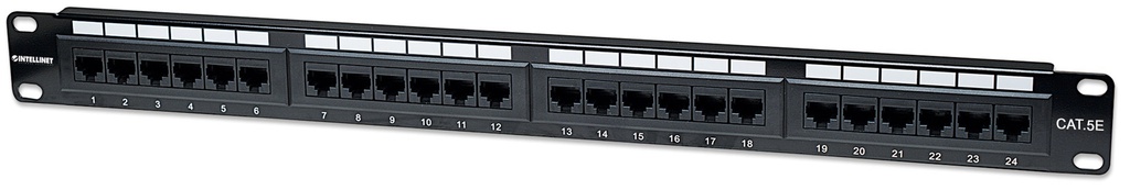 Cat6 24-Port Patch Panel with LEDs, 1U