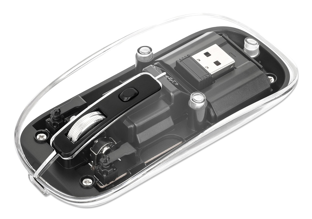 Transparent Rechargeable Wireless USB Mouse