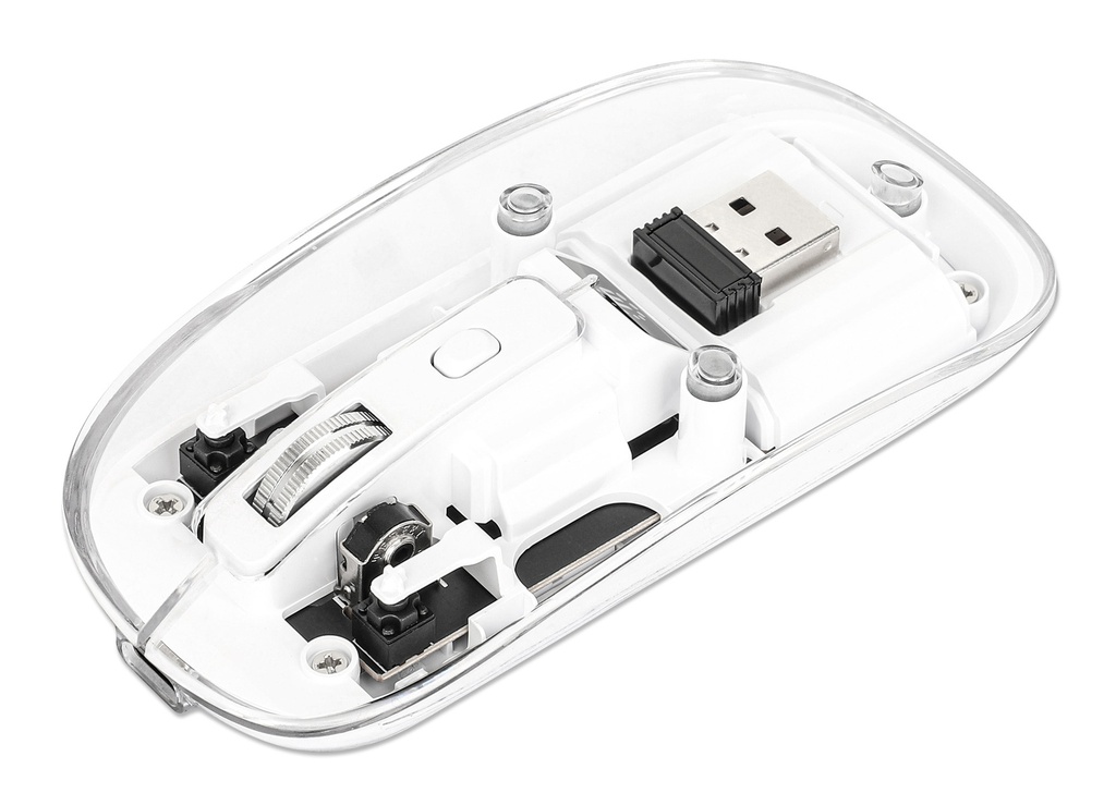 Transparent Rechargeable Wireless USB Mouse