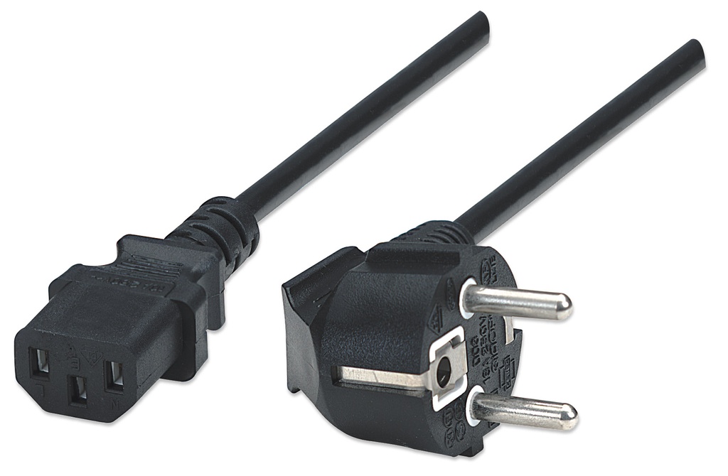 Heavy Duty Extension Cord, 3 ft., IEC 320 C14 to IEC 320 C13, 15A 250V, 14AWG