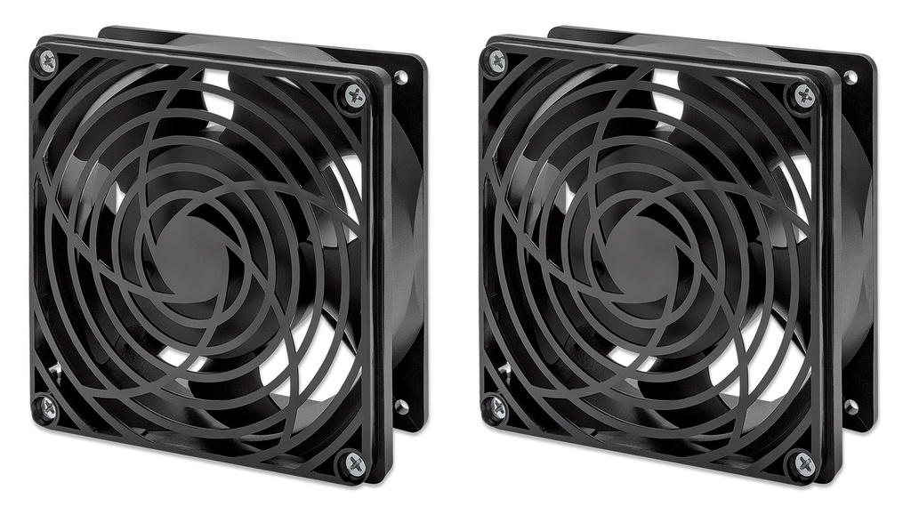 2-Fan Ventilation Unit with Thermostat for 19" Wallmount Cabinets