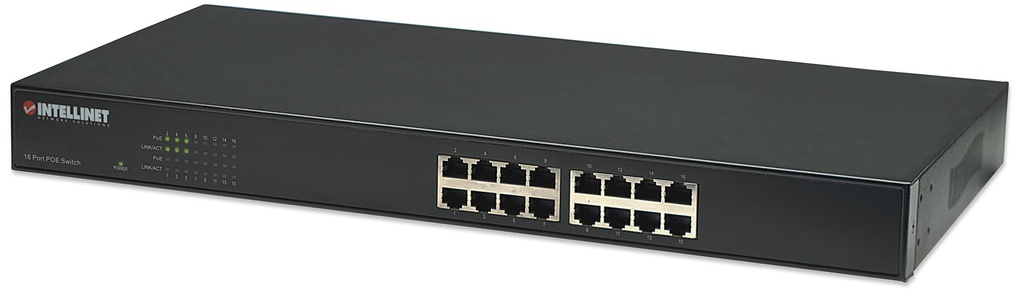 18-Port PoE++ Switch with 16 Gigabit Ethernet Ports and 2 SFP Uplinks