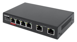 [561686] 6-Port Fast Ethernet Switch with 4 PoE Ports (1 x High-Power PoE)