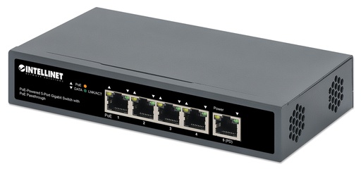 [561808] PoE-Powered 5-Port Gigabit Switch with PoE Passthrough
