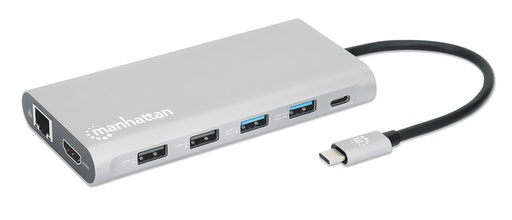 [130660] USB-C PD 12-in-1 Triple-HDMI Monitor Docking Station with MST
