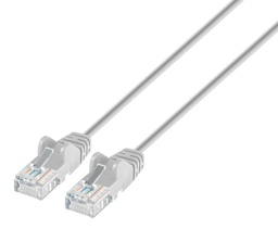 [744010] Cat6a U/UTP Slim Network Patch Cable, 5 ft., Gray