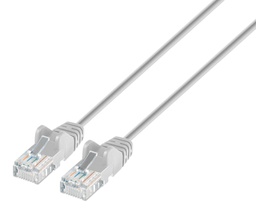 [743990] Cat6a U/UTP Slim Network Patch Cable, 1 ft., Gray