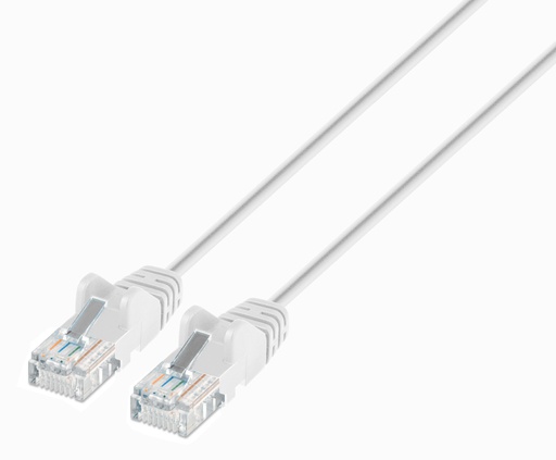 [744041] 1ft White Cat6A Slim Patch Cable