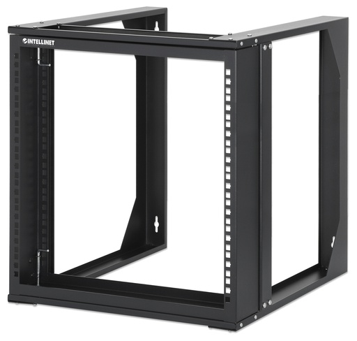 [716185] 19" Open Frame Rack, 9U, 17.7 in. (450mm)Depth, Flat Pack, Black 