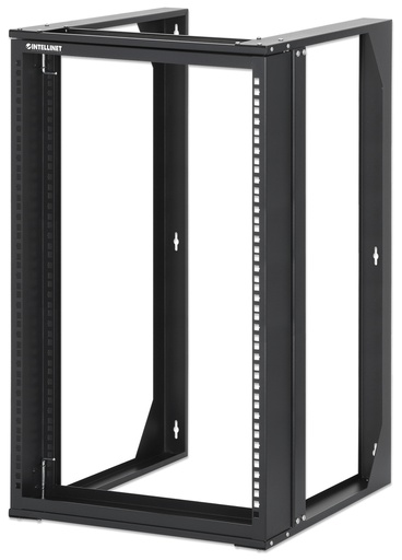 [716208] 19" Wall Mount Open Frame Network Rack, 15U, Front-hinged Swing Frame