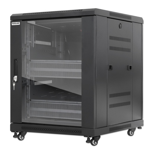 [716215] 12U Pro Line Network Cabinet with Integrated Fans