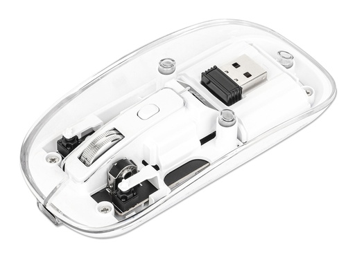 [190275] Transparent Rechargeable Wireless USB Mouse