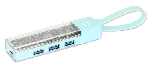 [181020] Transparent 4-Port USB 3.0 Type-C / Type-A Combo Hub