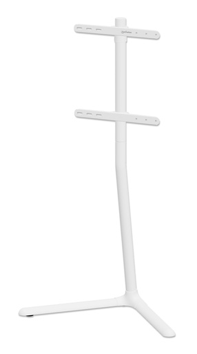 [462648] Modernist Linear Swivel Studio TV Floor Stand with V-Base