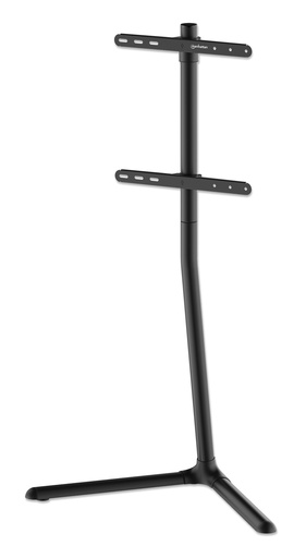 [462631] Modernist Linear Swivel Studio TV Floor Stand with V-Base 