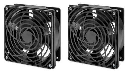 [716383] 2-Fan Ventilation Unit with Thermostat for 19" Wallmount Cabinets