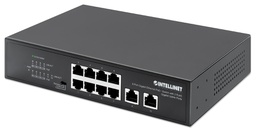 [561402] 8-Port Gigabit Ethernet PoE+ Switch with 2 RJ45 Gigabit Uplink Ports
