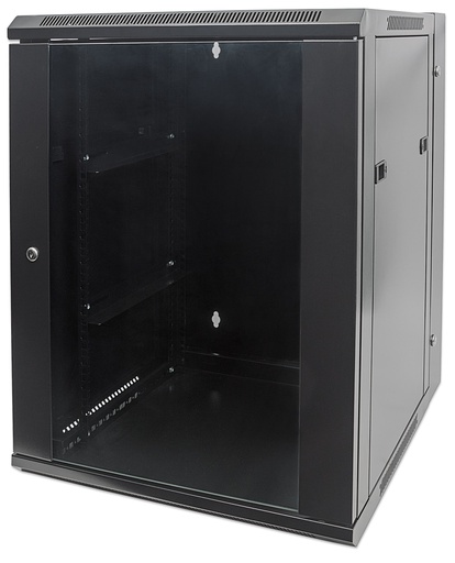 [712019] 19" Double Section Wallmount Cabinet, Assembled 15U, 21.7 in.