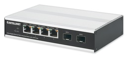 [508254] 4-Port Gigabit Ethernet PoE+ Industrial Switch with 2 SFP Ports