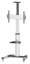 [461245] Aluminum Height-Adjustable Multimedia TV Cart