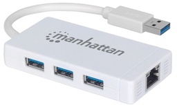 [507578] 3-Port USB 3.0 Hub with Gigabit Ethernet Adapter
